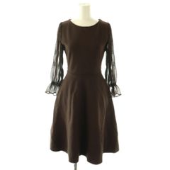 アプワイザーリッシェ Apuweiser-riche 袖デザインワンピース シアー 1 ブラウン /CX ■OS