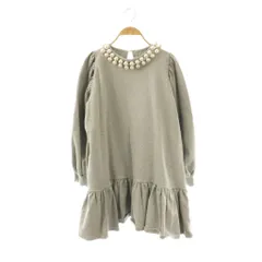 エピヌ epine Pearl bijou frill sweat onepiece ワンピース ミニ 長袖 グレー /DO ■OS ■SH