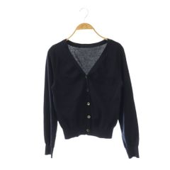 プラージュ Plage 24SS Luster カーディガン 長袖 Vネック シルク混 34 ネイビー /DO ■OS