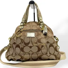 美品 COACH コーチ 2way ハンドバッグ シグネチャー ポピー 保存袋