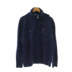 ポロ バイ ラルフローレン Polo by Ralph Lauren ヴィンテージ ジャケット ブルゾン スウェット地 切替 裏起毛 L 紺 ネイビー /SS ■OS