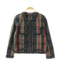 ジェイクルー J.CREW Stewart Plaidキルティングレディジャケット ノーカラー チェック 6 マルチカラー F8503 /TK ■GY19のサムネイル