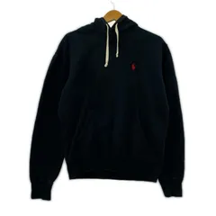 POLO RALPH LAUREN ポロ・ラルフローレン 裏起毛 ワンポイント刺繡パーカー sizeS/ブラック