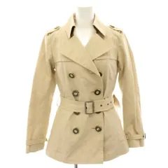 バーバリーブルーレーベル BURBERRY BLUE LABEL トレンチコート スプリングコート 上着 38 ベージュ ライナー付き 裏地チェック ミドル /HN