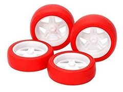 新品未使用 ホットショット 赤 レッド アルミホイール タイヤ - メルカリ