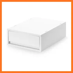 【新品】 無印良品 再生ポリプロピレン入り 小物収納ケース 中 ホワイトグレー ・約幅26×奥行37×高さ12cm 1