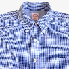 【XL】Brooks Brothers（ブルックスブラザーズ）ポロカラーBD（ボタンダウン）シャツ チェック / Regular Fit / Non-Iron / Cotton 100% ポケット付 マレーシア製 メンズXL相当