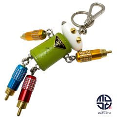美品 PRADA プラダ ロゴ プレート キーホルダー チャーム エドワード