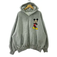 Disney ディズニー 裏起毛 ジップアップパーカー size表記なし/グレー