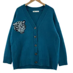 ZARA ザラ ニットカーディガン sizeEUR S/ブルー系