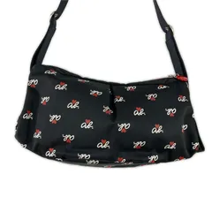 agnes b. アニエスベー 総柄ショルダーバッグ size-/ブラック