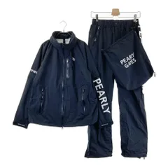 サイズ：上1 下0 PEARLY GATES パーリーゲイツ  4way レインウェア 上下セットアップ 総柄 ネイビー系 [240101620260] ゴルフウェア レディース ストスト