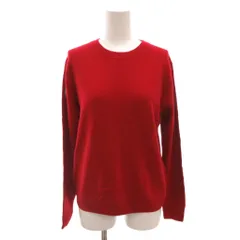 ユニクロ UNIQLO タグ付き 24AW カシミヤ クルーネックセーター ニット 長袖 赤 レッド M /FF