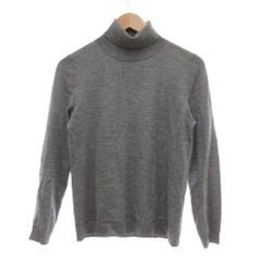 ニューヨーカー NEWYORKER ニット プルオーバー セーター 長袖 タートルネック ウール L グレー /UO