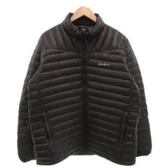 エディーバウアー EDDIE BAUER EB900 ダウンジャケット ブルゾン ナイロン ロゴ プリント L 黒 ブラック /FF