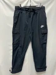 正規品/M NIKE ナイキ スウッシュ カーゴ トラウザー ブラック ウーブン パンツ/ズボン