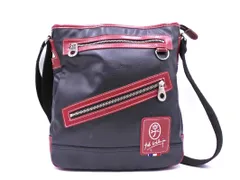 CASTELBAJAC カステルバジャック ショルダー バッグ 黒ｘ赤 ■■ メンズ