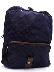 russet ラシット 2WAY 総柄 リュック デイパック バッグ 濃紺x茶 ■■ レディース