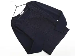 earth music&ecology アースミュージック＆エコロジー レース 切替 カットソー sizeS/濃紺 ■◇ レディース