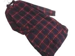 GLOBAL WORK グローバルワーク チェック シャツ ワンピース sizeM/赤ｘ紺 ■◇ レディース