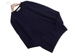 a day in the life アデイインザライフ ユナイテッドアローズ ウール混 ケーブル編み ニット セーター sizeM/紺  ◇■ レディース