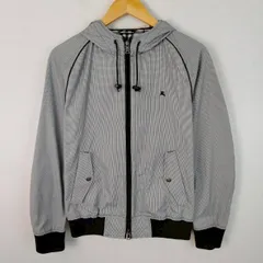BURBERRY BLACK LABEL バーバリーブラックレーベル フーデッドジャケット チェック柄 グレー Lサイズ メンズ 古着 モード アメカジ