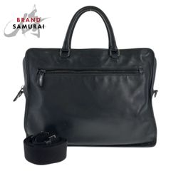 美品 PRADA プラダ サフィアーノ ブラック 黒 シルバー金具 レザー