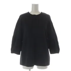 セオリーリュクス theory luxe ブラウス カットソー 038 黒 ブラック 無地 七分袖 バルーンスリーブ 日本製 /GR ■ECC001