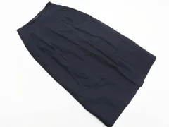nano universe ナノユニバース リネン100% フレア スカート size36/紺 ■◇ レディース