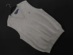 Ralph Lauren ラルフローレン Vネック ニット ベスト sizeS/グレー ■◇ メンズ