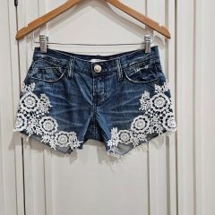 レース ショートパンツ デニム ハーフパンツ