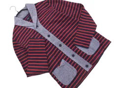 SHIPS シップス ボーダー ショールカラー カーディガン sizeM/赤ｘ紺 ■◇ メンズのサムネイル