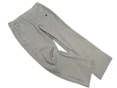 Courreges クレージュ チェック ストレッチ イージー パンツ 白ｘ黒 ■◇ レディース