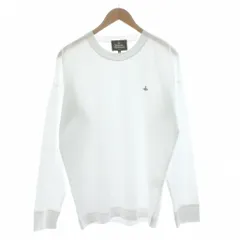 ヴィヴィアンウエストウッドマン Vivienne Westwood MAN 24SS ワンポイントORB リラックスTシャツ カットソー ロンT 長袖 クルーネック ロゴ刺繍 42 白 ホワイト 149019 5505 /KUのサムネイル
