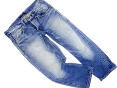 johnbull ジョンブル ボタンフライ クロップド デニムパンツ sizeM/青 ■◇ メンズ