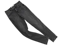 ZARA ザラ ダメージ加工 スキニー デニムパンツ size36/黒 ■■ レディース