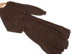 MAJESTIC LEGON マジェスティックレゴン Aライン ニット ワンピース sizeM/茶 ◇■ レディース