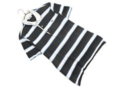 LACOSTE ラコステ ボーダー ポロシャツ size4/白ｘ黒x青 ■◆ メンズ