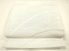 D◇着物くつろぎ 夏物 ススキ 白 六通 正絹薄物 絽 紗 袋帯 01 - メルカリ