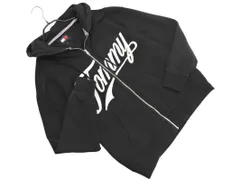 TOMMY HILFIGER トミーヒルフィガー ロゴ 刺繍 ジップアップ パーカー sizeM/黒 ◇■ メンズ