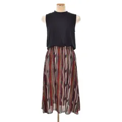 シンプリシテェ SIMPLICITE 18AW ワンピース ノースリーブ ロング 切替 F 黒 ブラック ■ECC001