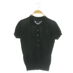 グッチ GUCCI ニット ポロシャツ 半袖 S ブラック /DF ■ECD001のサムネイル