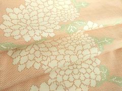 未使用 きもののやまと 花柄(紫陽花)高級 絞り浴衣 帯&浴衣インナー