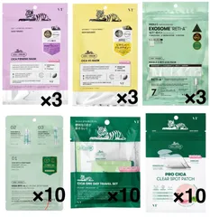 【6種類全39セット♪】VTシートマスク4種＋トラベルセット＋スポットパッチ