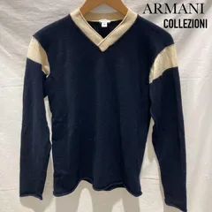 アルマーニコレッツォーニ E51061-30 MADE IN ITALY Vネック ヴァージンウール 紺 ネイビー メンズ 48 ISItems【USED】【古着】【中古】50155143のサムネイル