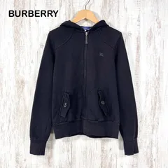 00s BURBERRY BLUE LABEL バーバリーブルーレーベル ホースロゴ刺繡 フーディ フルジップ パーカー ブラック レディース 長袖 トップス 平成ギャル y2k