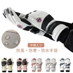 スキーグローブ 防風 防水 撥水加工 中綿入り 裏起毛 防寒 暖かい スマホ対応 レディース メンズ ミトン 手袋 スノーボード スノボ スノボグローブ 自転車 バイク