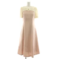 プロポーション ボディドレッシング PROPORTION BODY DRESSING タグ付き 23SS レトロカラードッキングワンピース 半袖 ロング S 白 ホワイト ピンク ベージュ 1213140901 /RR