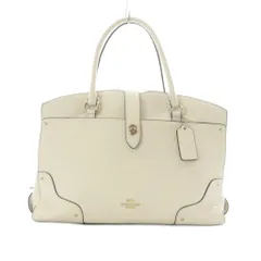 コーチ COACH マーサー サッチェル トートバッグ ハンド 白 ホワイト トップハンドル ターンロック開閉 レザータグチャーム F37167 /RI ■OS