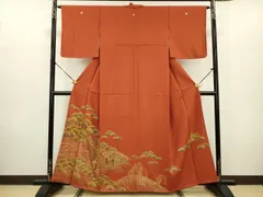 平和屋着物■豪華色留袖　渡橋風景文　金彩　正絹　逸品　未使用　DABC7941yaのサムネイル
